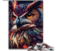 Puzzle per adulti e adolescenti, puzzle a forma di gufo colorato, educativo e didattico, ideale come regalo per tutta la famiglia (dimensioni 26x38cm)