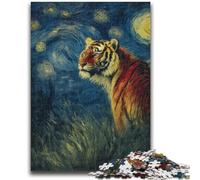 Puzzle per adulti e adolescenti, puzzle a forma di stella e tigre, giocattoli educativi per l'apprendimento, giochi per famiglie, migliorano l'amore tra coppie, 26x38cm
