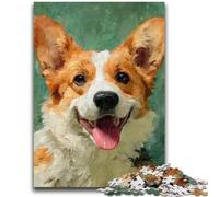Puzzle per adulti e adolescenti, puzzle a quiz sui Corgi, ideale come regalo per tutta la famiglia, 26x38cm