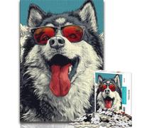 Puzzle per adulti e adolescenti Puzzle Alaskan Malamute per adulti gioco impegnativo per tutti per donne regali per uomini 38x26cm