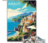 Puzzle per adulti e adolescenti, puzzle Amalfi, giochi educativi, decorazione per la casa, adatti per la decorazione del desktop, 26x38cm