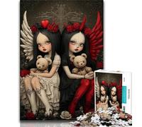 Puzzle per adulti e adolescenti, puzzle anime ragazza cattiva, giocattoli per l'intrattenimento della famiglia con poster abbinato e foglio di quiz (38x26cm)