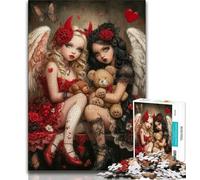 Puzzle per adulti e adolescenti, puzzle anime ragazza cattiva, per gioco educativo, giocattolo, regalo di compleanno, regali, arte murale (38x26cm)