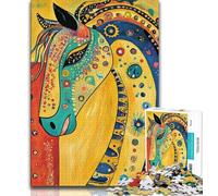 Puzzle per adulti e adolescenti, puzzle artistici a forma di cavallo, antistress, per ammazzare il tempo in casa, regali di compleanno unici per bambini dai 14 anni in su, 38x26cm