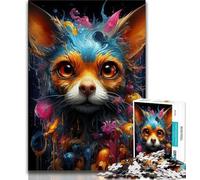 Puzzle per adulti e adolescenti, puzzle artistici a forma di simpatico chihuahua, giocattolo educativo antistress, ideale come regalo per tutta la famiglia, 38x26cm
