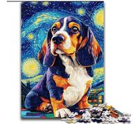 Puzzle per adulti e adolescenti,puzzle Beagle sotto il cielo notturno,giocattoli da gioco,ogni pezzo è unico,gioco divertente e stimolante per tutta la famiglia,adatto a bambini dai 14 anni in su