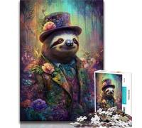 Puzzle per adulti e adolescenti, puzzle bradipo, antistress, per ammazzare il tempo, lista dei desideri con Babbo Natale, 38x26cm