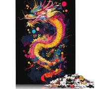 Puzzle per adulti e adolescenti, puzzle colorati con draghi giapponesi, gioco per famiglie di adulti e adolescenti, 1000 pezzi (75x50 cm)
