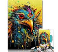 Puzzle per adulti e adolescenti Puzzle colorati dell'aquila per adulti con poster abbinato e foglio di quiz per bambini dai 14 anni in su 26x38cm