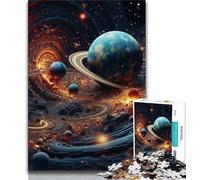 Puzzle per adulti e adolescenti, puzzle colorati dell'universo per adolescenti, antistress, sfide difficili, regali di Babbo Natale segreto (dimensioni 38x26cm)