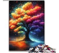 Puzzle per adulti e adolescenti, puzzle colorato con l'albero della vita, per 14+ anni, gioco stimolante come regalo per tutta la famiglia e gli amici, 26x38cm