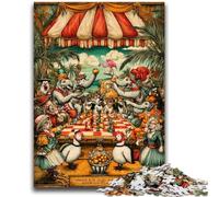 Puzzle per adulti e adolescenti, puzzle con animali da circo, gioco stimolante per tutti, per donne, regali per uomini, 50x75cm