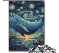 Puzzle per adulti e adolescenti, puzzle con balene nel cielo notturno, per età 14+, gioco intellettuale, regali di compleanno per Natale, 70x100cm