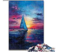 Puzzle per adulti e adolescenti,puzzle con barca a vela,dipinto a olio,giocattoli da gioco,ogni pezzo è unico - gioco divertente e stimolante per tutta la famiglia,dai 14 anni in su dimensioni 26x38cm