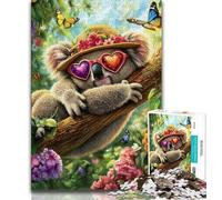 Puzzle per adulti e adolescenti, puzzle con bradipo addormentato, gioco stimolante e gioco educativo per famiglie, per compleanni e Natale, 38x26cm