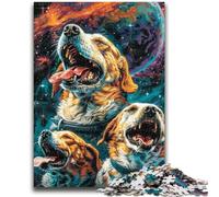 Puzzle per adulti e adolescenti, puzzle con cani nello spazio, adatti a persone dai 14 anni in su, gioco educativo, sfida, giocattolo, regalo per compleanni, 26x38cm