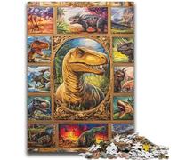 Puzzle per adulti e adolescenti, puzzle con dinosauri, collage, gioco stimolante per tutti, per donne, regali per uomini, 26x38cm