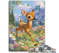 Puzzle per adulti e adolescenti, puzzle con fiori, cervo Sika, sfida di intelligenza, giocattoli avvincenti, regalo di compleanno, regali, arte murale 50x75cm