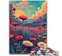 Puzzle per adulti e adolescenti, puzzle con fiori di campo estivi, gioco educativo, sfida, giocattolo, arredamento unico per la casa e regali, 26x38cm