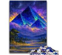 Puzzle per adulti e adolescenti, puzzle con misteriose piramidi egizie, adatti dai 14 anni in su, giochi per famiglie, ideali come regalo per tutta la famiglia, 50x75cm
