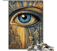 Puzzle per adulti e adolescenti,puzzle con occhi psichedelici,giocattoli da gioco,ogni pezzo è unico - Gioco stimolante e divertente per tutta la famiglia,adatto a bambini dai 14 anni 26x38cm