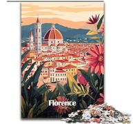 Puzzle per adulti e adolescenti, puzzle con paesaggio urbano di Firenze, Italia, giochi educativi, decorazione per la casa, ideale come regalo per tutta la famiglia, 50x75cm