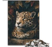 Puzzle per adulti e adolescenti, puzzle con pantera nera selvaggia nella giungla, giocattoli per l'intrattenimento della famiglia, ideali come regalo per tutta la famiglia, 50x75cm
