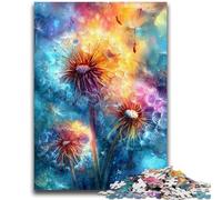 Puzzle per adulti e adolescenti Puzzle con pianta di tarassaco Design vivace e unico Esperienza di puzzle rilassante e stimolante 26x38cm
