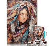 Puzzle per adulti e adolescenti, puzzle con principessa indiana, giocattoli, giochi educativi, antistress, per migliorare l'amore tra coppie (75x50cm)