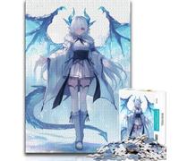 Puzzle per adulti e adolescenti, puzzle con ragazza anime e drago, gioco stimolante, ideale come regalo per tutta la famiglia, 38x26cm