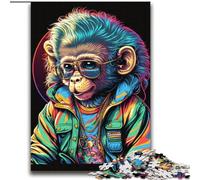 Puzzle per adulti e adolescenti, puzzle con scimmie al neon per età 14+, giochi educativi per adulti e adolescenti, regalo artistico 70x100cm