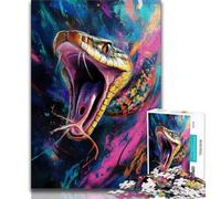Puzzle per adulti e adolescenti, puzzle con serpenti e graffiti, gioco stimolante e gioco educativo per famiglie, per compleanni e Natale, 38x26cm