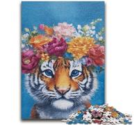 Puzzle per adulti e adolescenti, puzzle con tigre dipinta per 14+ anni, gioco di sfida unico, giochi per famiglie, regali di compleanno per Natale, 38x26cm