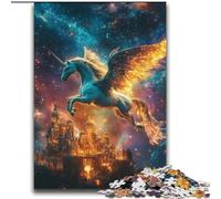 Puzzle per adulti e adolescenti, puzzle con unicorno dell'universo, gioco a quiz, ideale come regalo per tutta la famiglia, 70x100cm