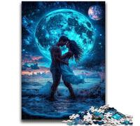 Puzzle per adulti e adolescenti, puzzle coppia sotto la luna, adatti dai 14 anni in su, giochi per famiglie, ideali come regalo per tutta la famiglia, 50x75cm