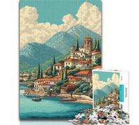 Puzzle per adulti e adolescenti, puzzle Corfu Art, difficili da completare ma divertenti e divertenti, regalo di compleanno, regali, arte murale 38x26cm