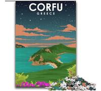 Puzzle per adulti e adolescenti, puzzle Corfù Notte incantata, giochi educativi, decorazione per la casa, ideale come regalo per tutta la famiglia, 70x100cm
