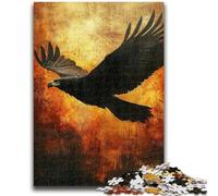 Puzzle per adulti e adolescenti, puzzle da 1000 pezzi, aquila nera, giocattoli educativi per l'apprendimento, giochi per famiglie, migliora l'amore tra coppie, 38x26cm