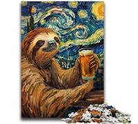 Puzzle per adulti e adolescenti, puzzle da 1000 pezzi, cielo notturno, bradipo che beve, giocattolo educativo intellettuale decompressivo, fantastici regali e giocattoli, 50x75cm