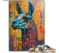 Puzzle per adulti e adolescenti,puzzle da 1000 pezzi con graffiti di alpaca,giocattoli per l'intrattenimento della famiglia,ideali come regali per tutta la famiglia dai 14 anni in su 50x75cm