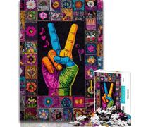 Puzzle per adulti e adolescenti, puzzle da 1000 pezzi psichedelico, giocattolo educativo intellettuale decomprimente, gioco educativo per compleanno e Natale (75x50cm)