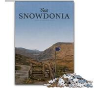 Puzzle per adulti e adolescenti, puzzle da 1000 pezzi, visita Snowdonia, per un gioco educativo e una sfida giocattolo che migliora la memoria per i 14 anni, 26x38cm