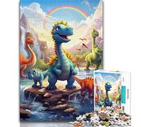 Puzzle per adulti e adolescenti, puzzle del mondo dei dinosauri, gioco educativo per famiglie, decorazione da parete, regali unici per compleanno e Natale, 38x26cm