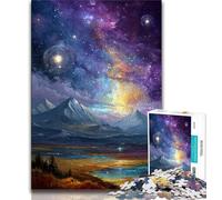 Puzzle per adulti e adolescenti, puzzle della Via Lattea, universo e galassia, giocattoli per l'intrattenimento della famiglia con poster e foglio di quiz abbinati (75x50cm)