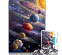 Puzzle per adulti e adolescenti, puzzle della Via Lattea, universo e galassia, giocattoli per l'intrattenimento della famiglia con poster e foglio di quiz abbinati (75x50cm)
