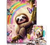 Puzzle per adulti e adolescenti, puzzle di bradipi per adolescenti, antistress, sfida difficile, regali di Babbo Natale segreto (dimensioni 75x50cm)
