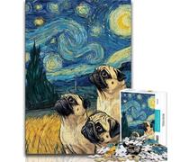 Puzzle per adulti e adolescenti, puzzle di storni sotto il cielo notturno, giocattoli per l'intrattenimento della famiglia con poster abbinato e foglio di quiz, 50x75cm
