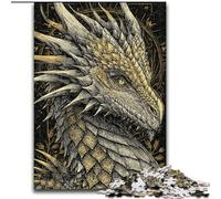 Puzzle per adulti e adolescenti, puzzle drago dorato, giocattoli, giochi educativi, decorazioni murali antistress dimensioni 26x38cm