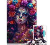 Puzzle per adulti e adolescenti Puzzle fantasy con scheletri per adulti con poster abbinato e foglio di quiz per bambini dai 14 anni in su 75x50cm