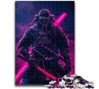 Puzzle per adulti e adolescenti, puzzle giapponesi al neon Ninja, design vivace e unico, esperienza di puzzle rilassante e stimolante, 26x38cm